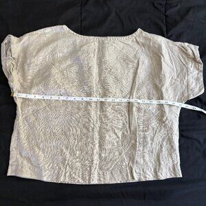 Like New Not Perfect Linen Gordes Top  - Size S/M, Natural